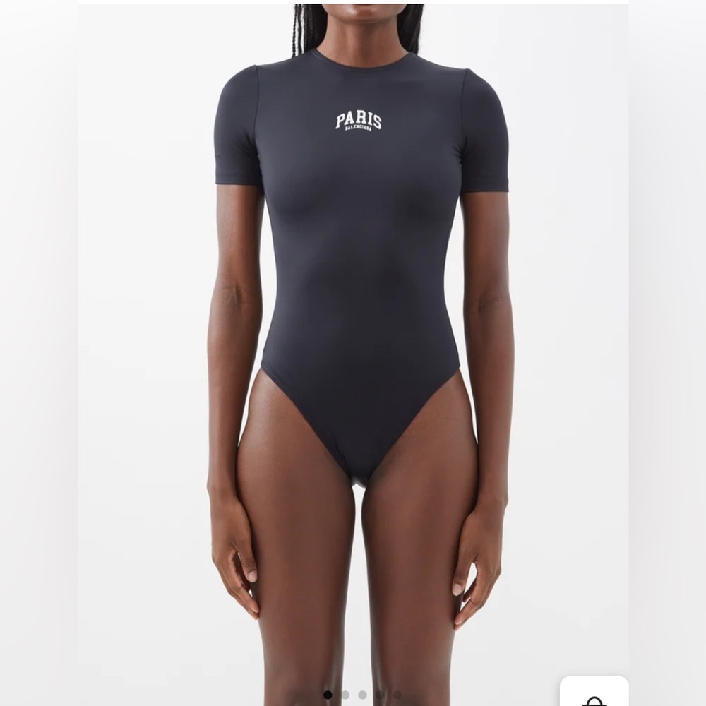 NWT BALENCIAGA
Paris-logo short-sleeved swimsuit